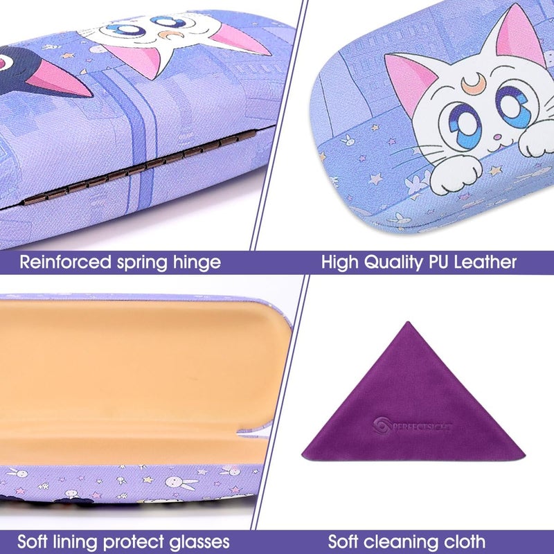 PERFECTSIGHT Store Hard Shell Eyeglasses Case, Kawaii Protective Glasses Case for Kids, Cute Eyeglass Case for Women Men Girls - Image 2